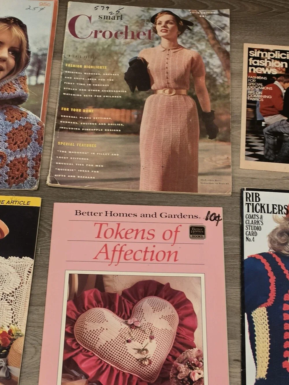 Vintage 70s Crochet Pattern Booklet Magazine Lot Golden Hands Magic Crochet Vest